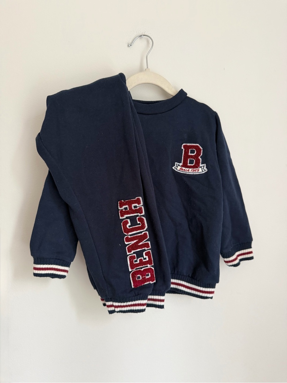 Bench Navy Kids Sweatshirt and Joggers Matching Set (Size 4-5)